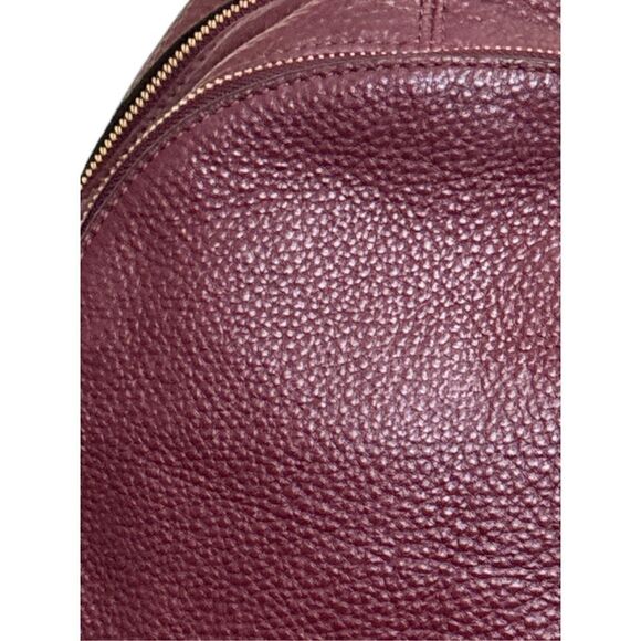 Michael Kors Rhea Women's Burgundy Gold Tone Leather Studded Backpack Size Small - Picture 9 of 13